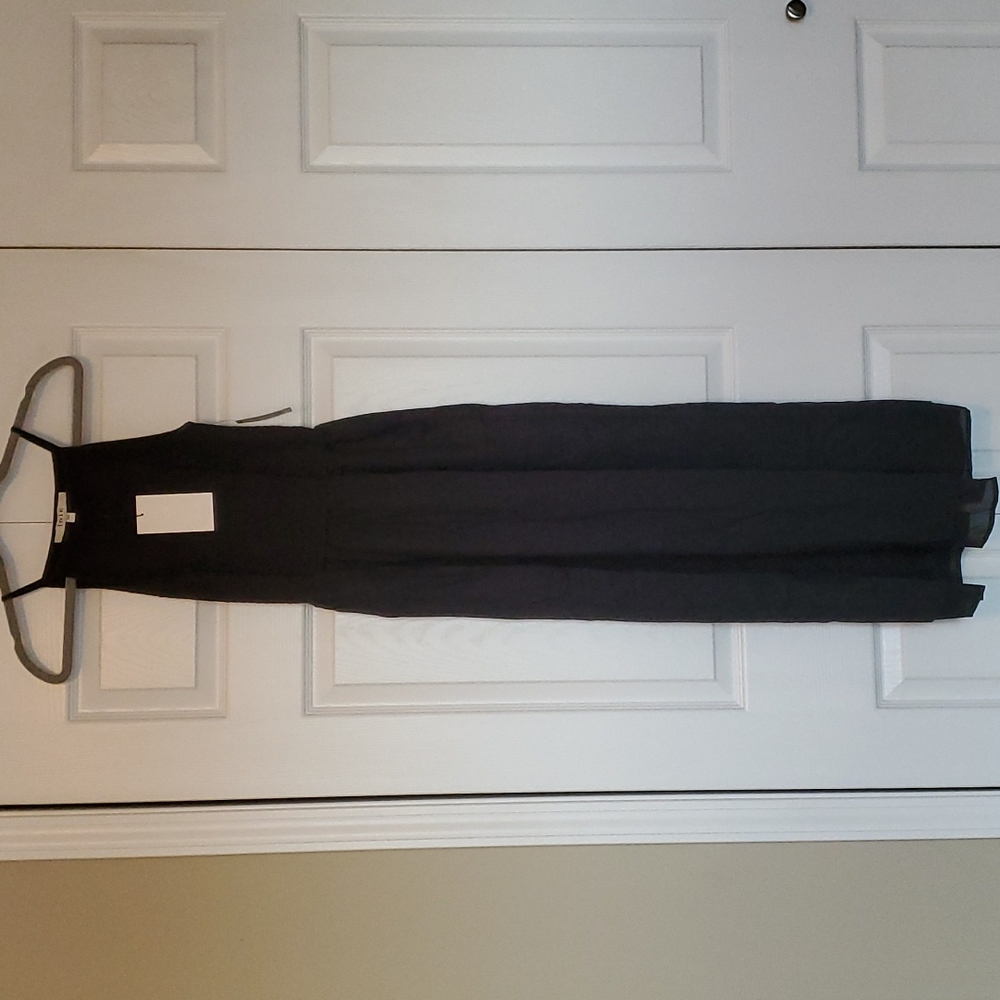 Joie Lory black smocked midi dress size medium nwt